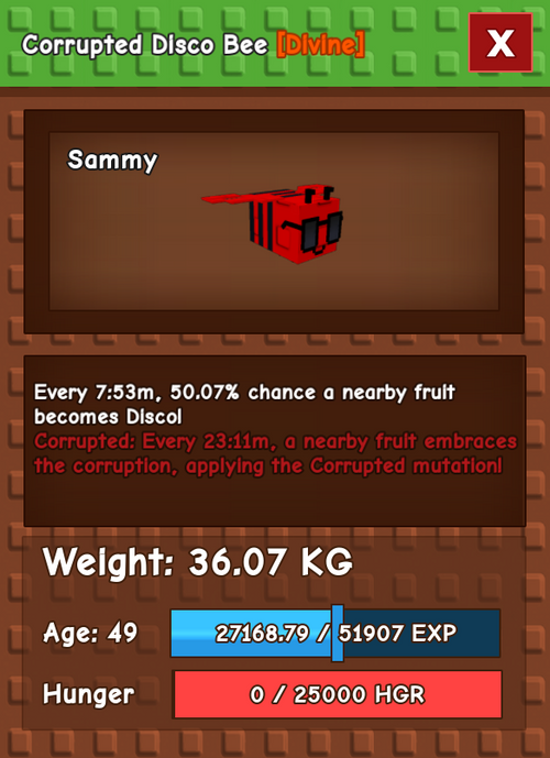 36kg+ Corrupted Disco Bee