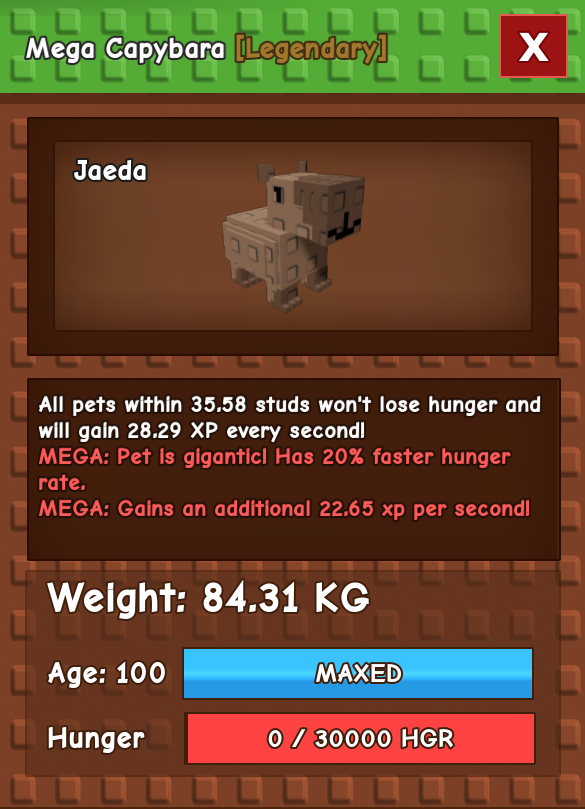 84kg+ Mega Capybara
